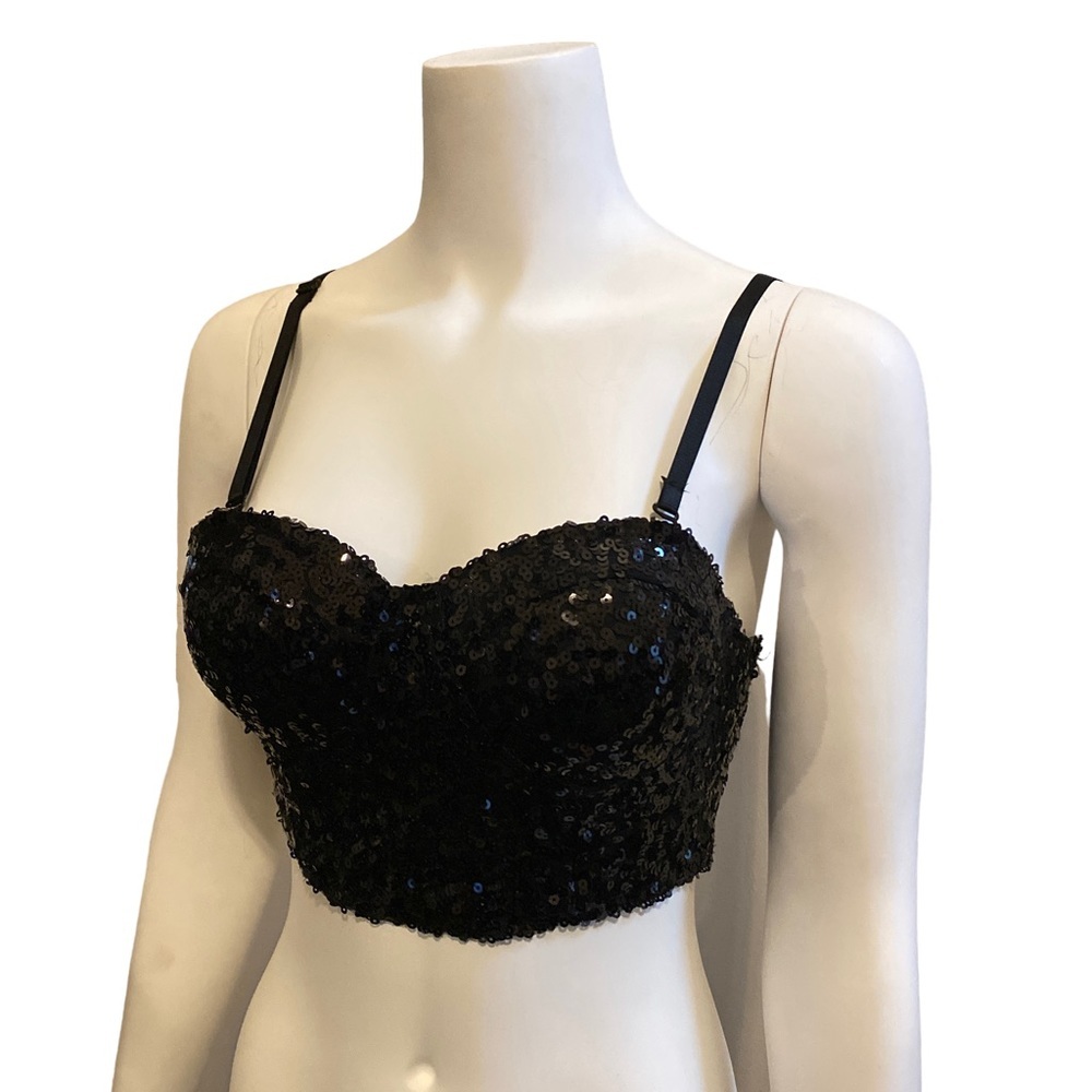 WET SEAL Sequins Bustier, size Small - Picture 2 of 10